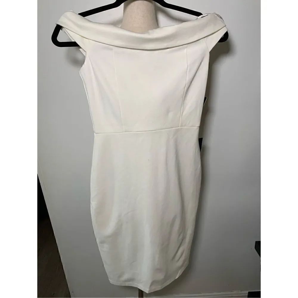 Lulus size small white dress off the shoulder